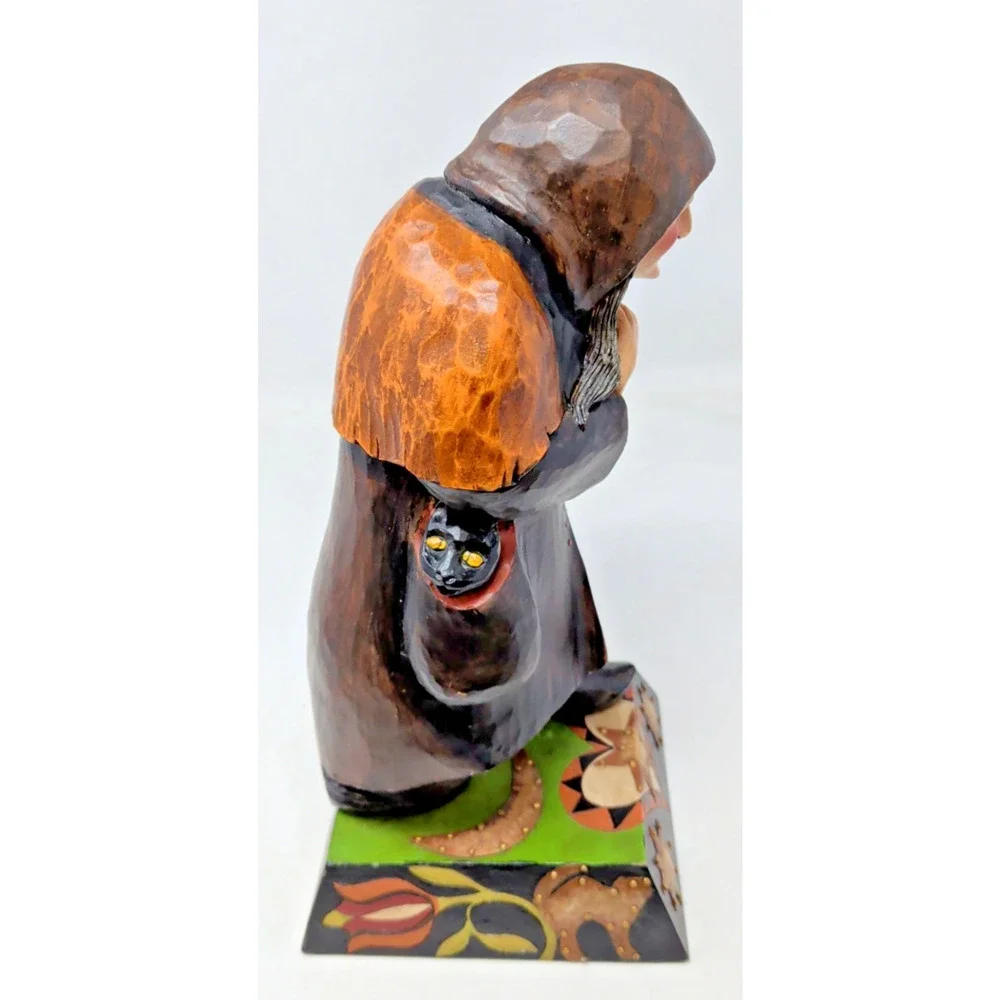 Leo Smith Witch signed Our Town Collection Dept 56 Halloween 350 moon heart